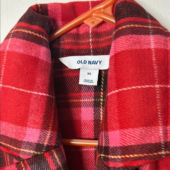Old Navy Red Plaid Women's Coat - Picture 2 of 3